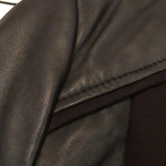 Ett:twa Fosters Leather moto Jacket Anthropologie women’s Size XS black like New - Picture 16 of 16